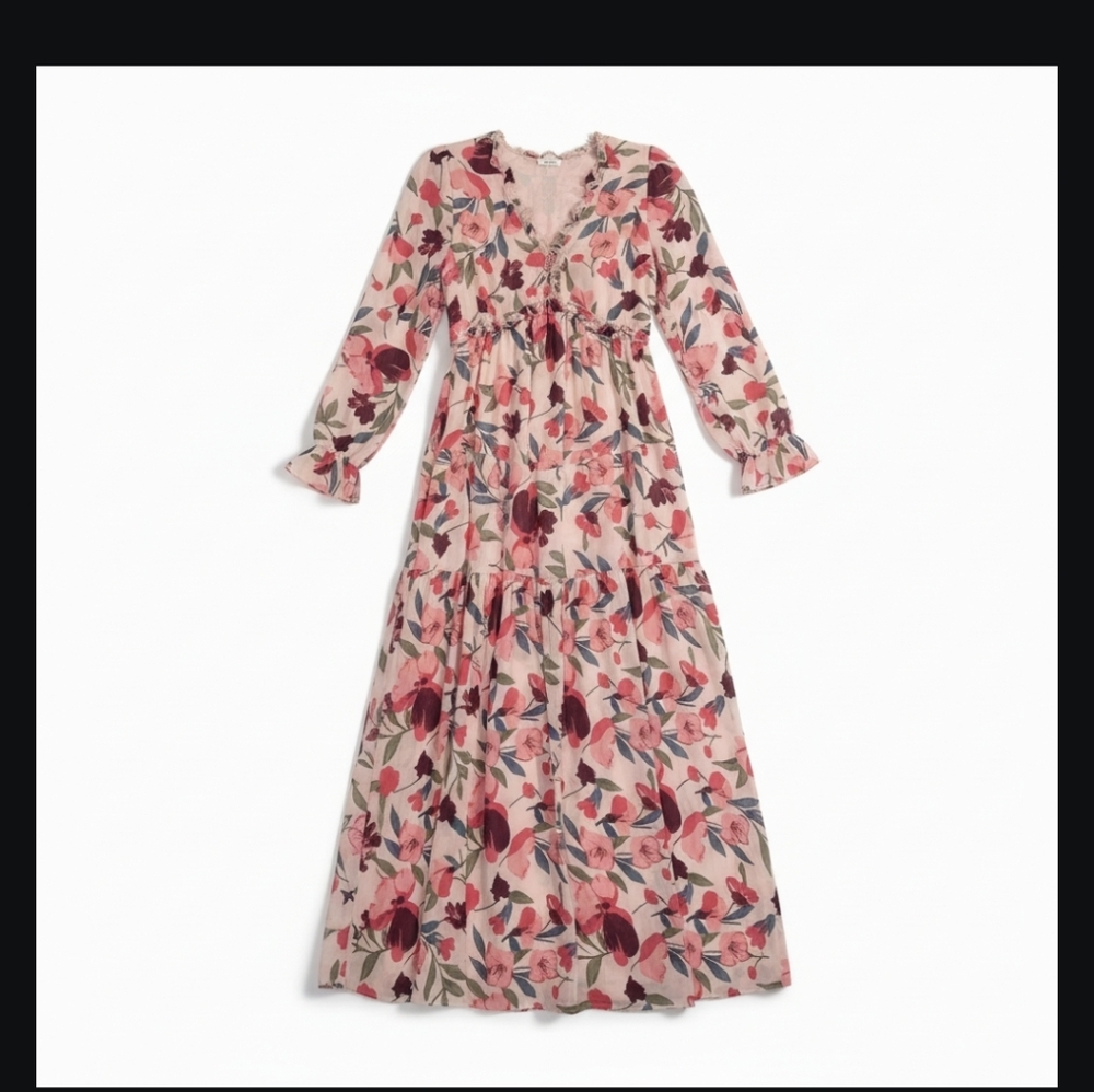 Floral Long Sleeve Maxi Dress